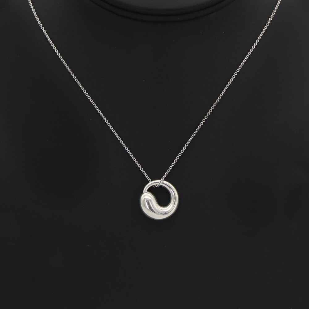 Tiffany & Co. Silver 925 Elsa Peretti Eternal Circle Necklace